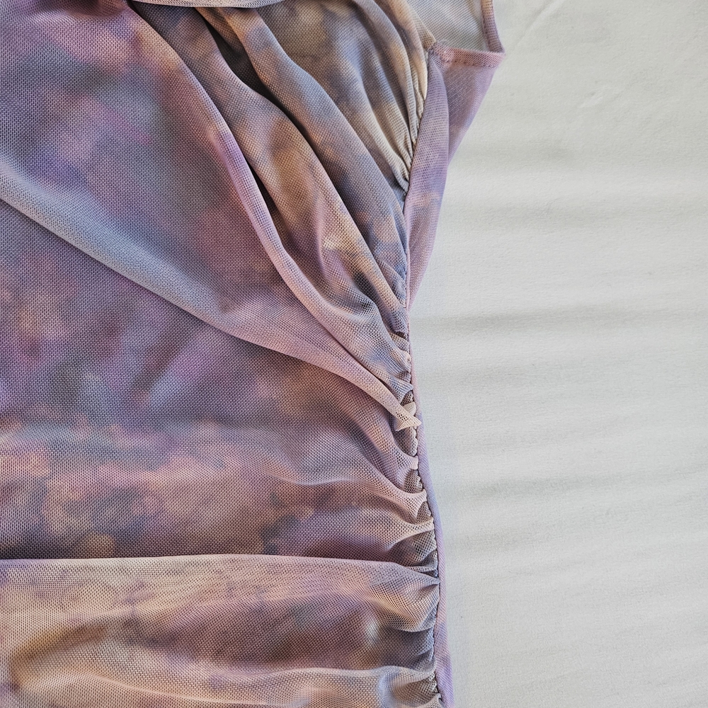 Zara Women's Pink and Orange Dress - Picture 8 of 9